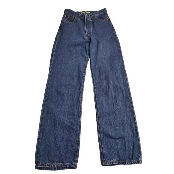 2698 Levi's Premium Denim Ribcage‎ Straight Ankle Jeans Size 24 - Picture 1 of 8